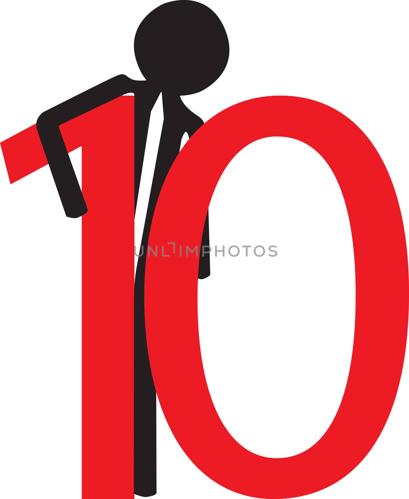 man holding the number ten by compuinfoto