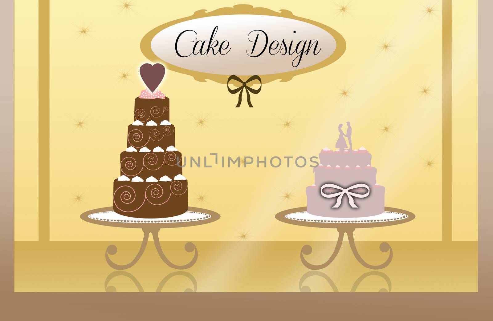 illustration of cake shop
