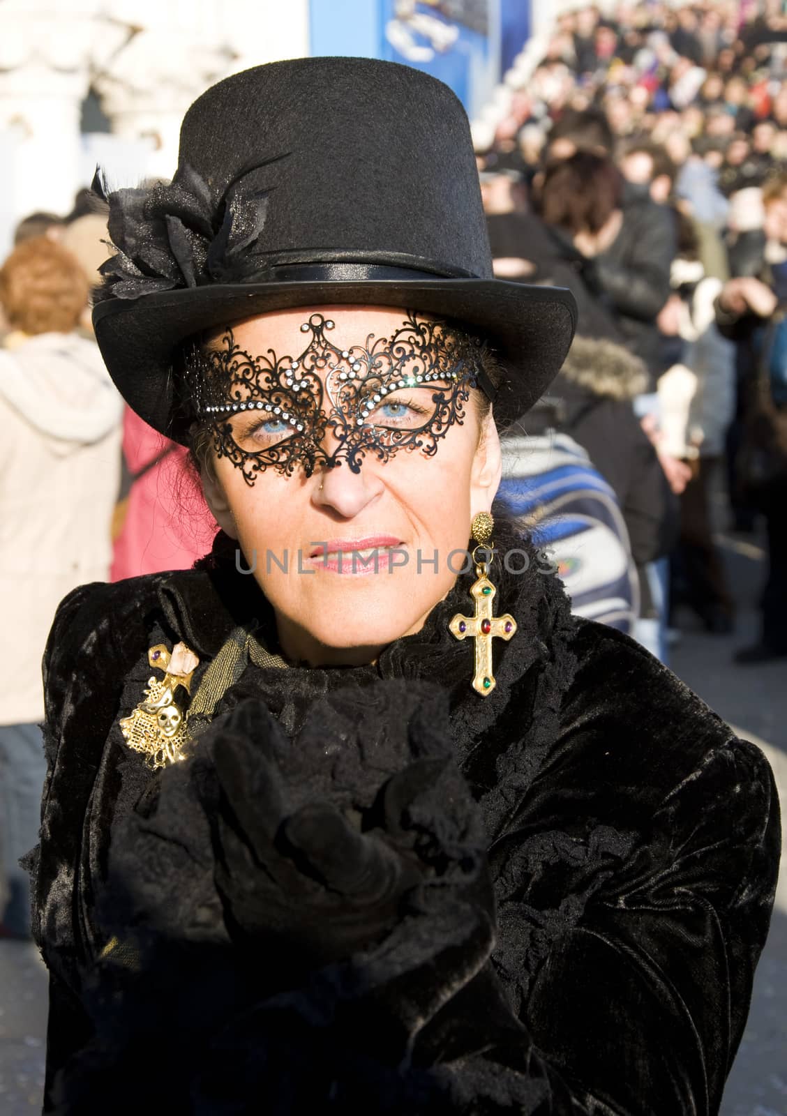 VENICE - FEBRUARY 26, 2011 - Venice Carnival Celebration Event in Saint Mark Square (Venice Carnival 2011)