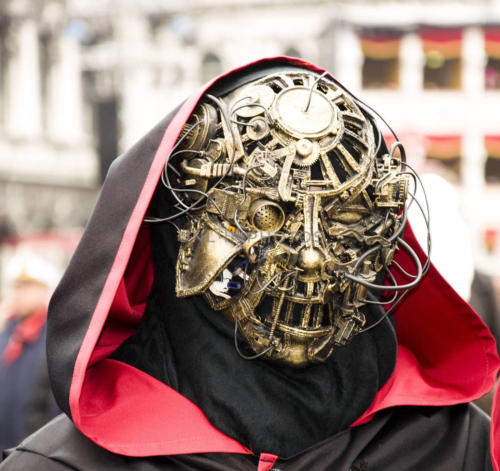 VENICE, ITALY - FEBRUARY 27: Participant in The Carnival, an annual festival that starts around two weeks before Ash Wednesday and ends on Shrove Tuesday or Mardi Gras on February 27, 2011 in Venice, Italy