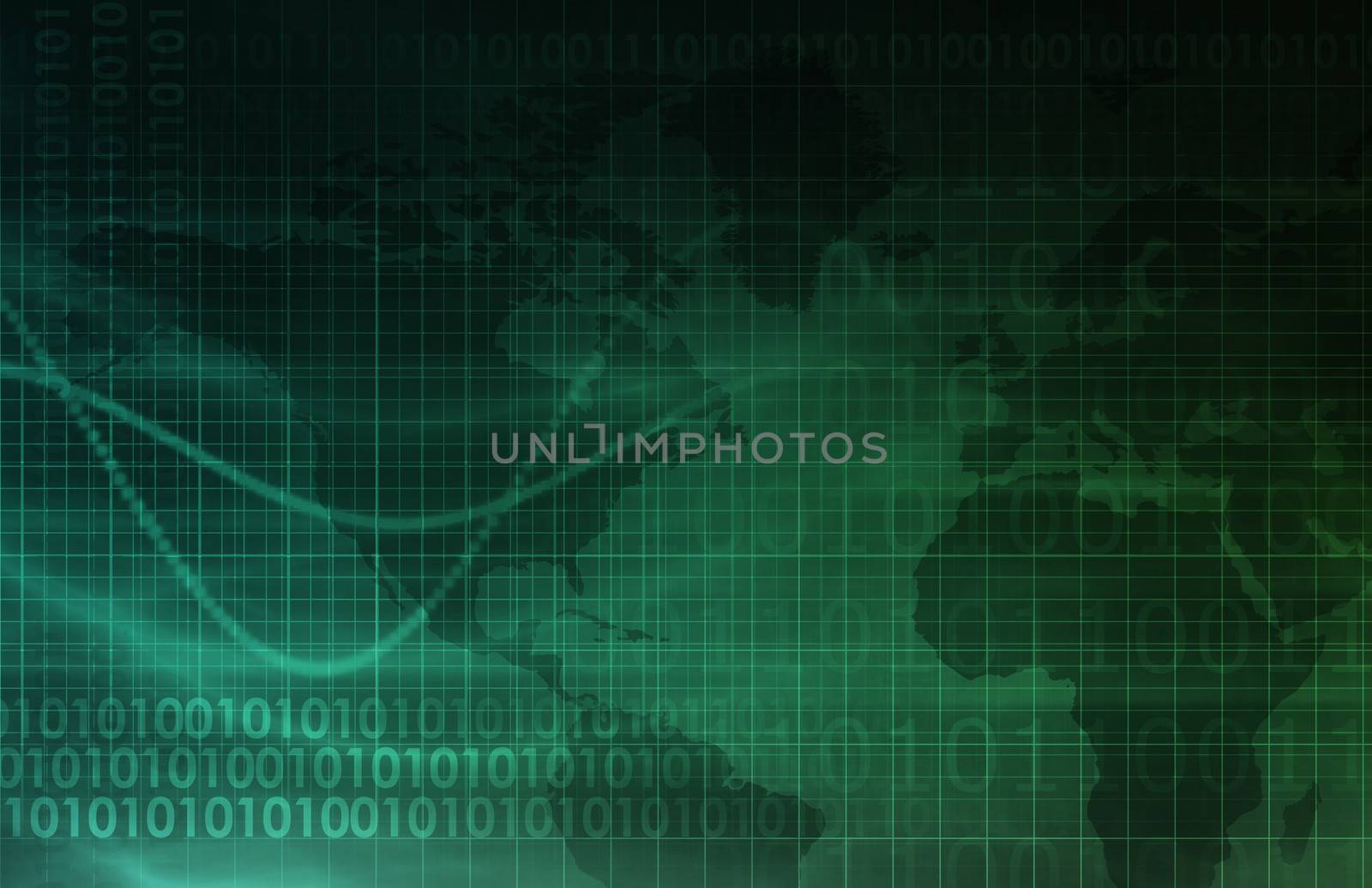 Computer Technology Concept with Global Reach art