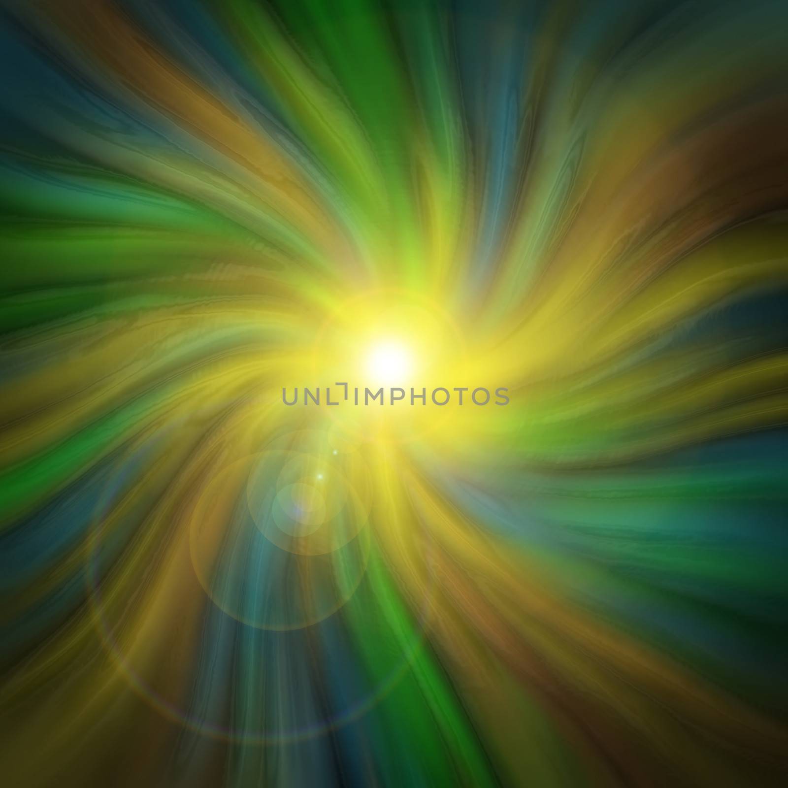 Swirling pastel vortex with lens flare