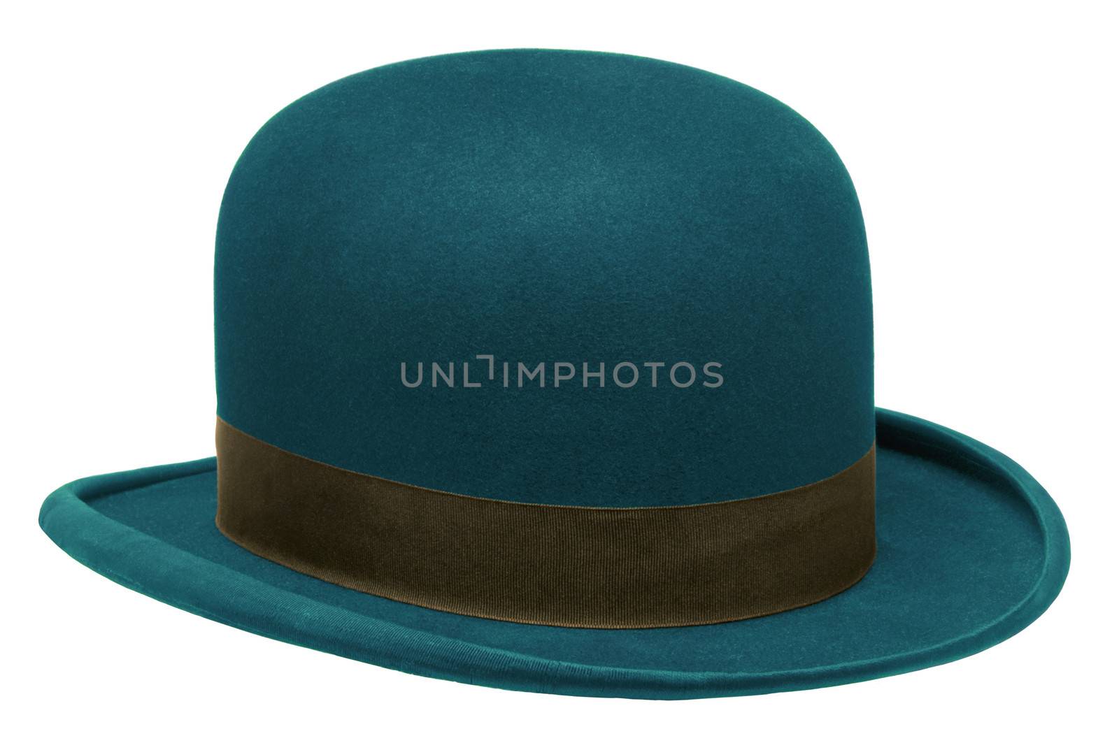 Blue bowler or derby hat by Balefire9