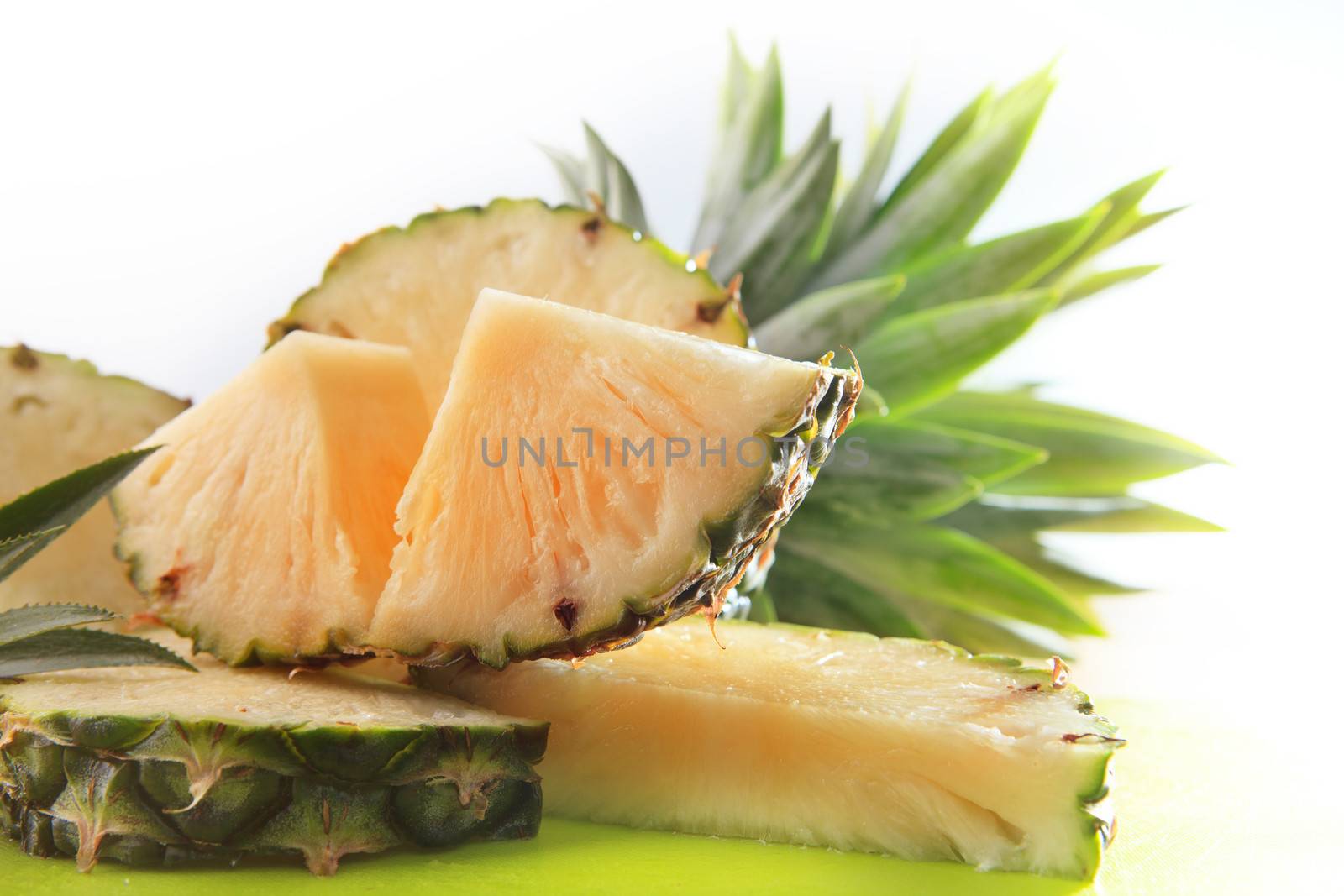 piece of slicing pinapple ready to eat