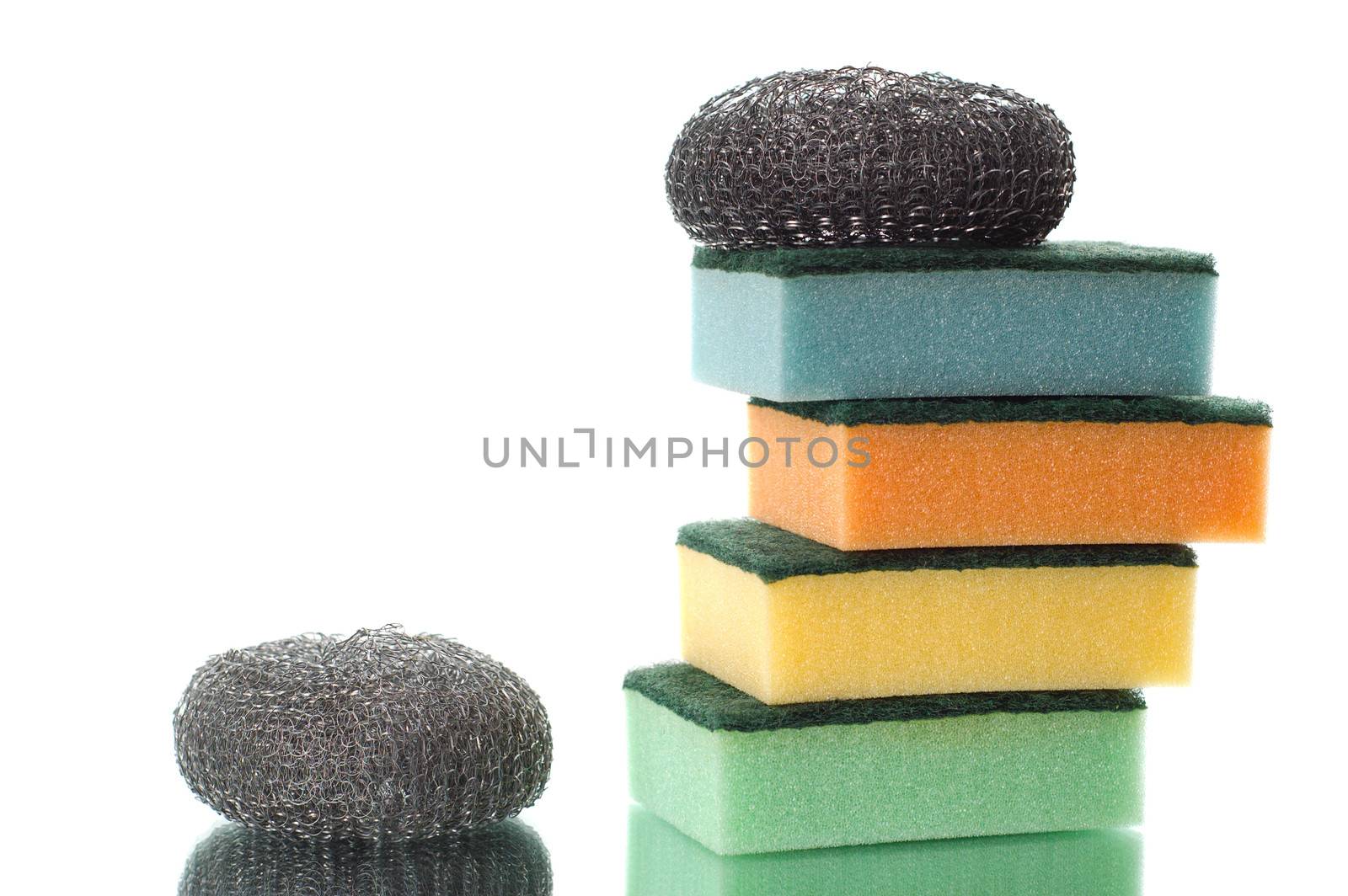 group of multi-colored sponges by mycola