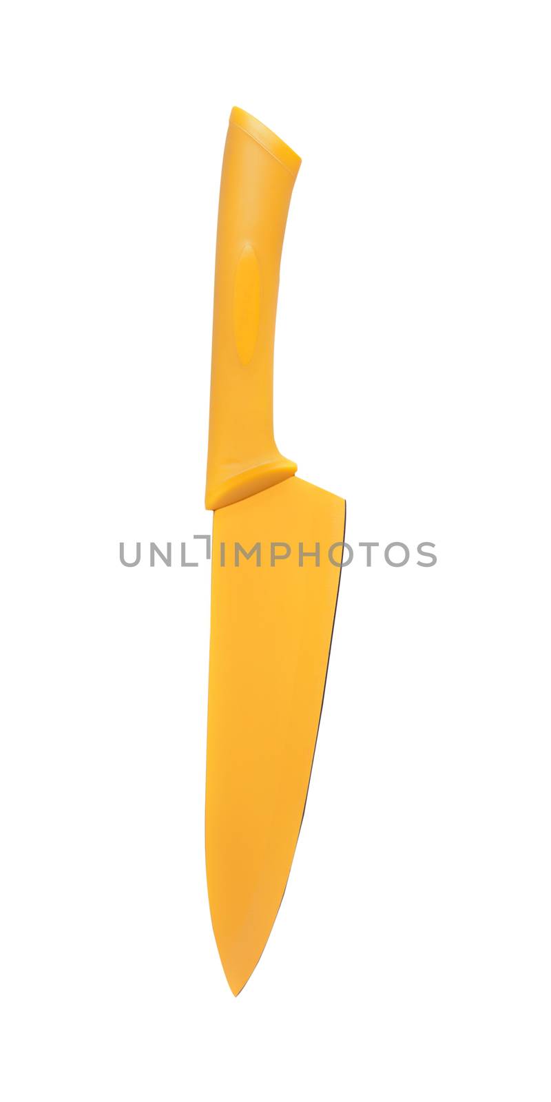yellow knife isolated white