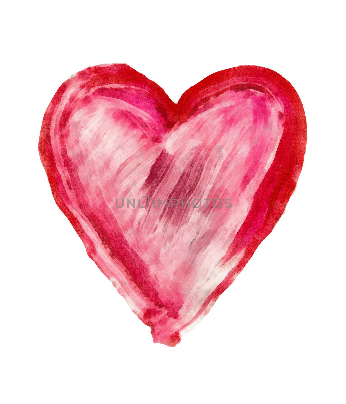 painted heart - symbol of love by Mibuch