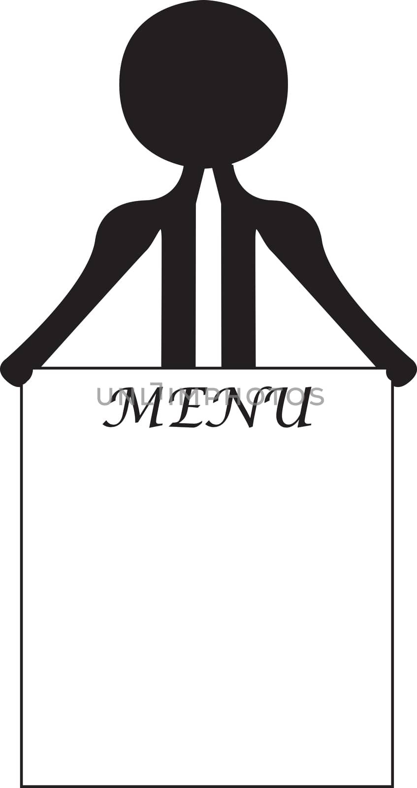 man with the menu card