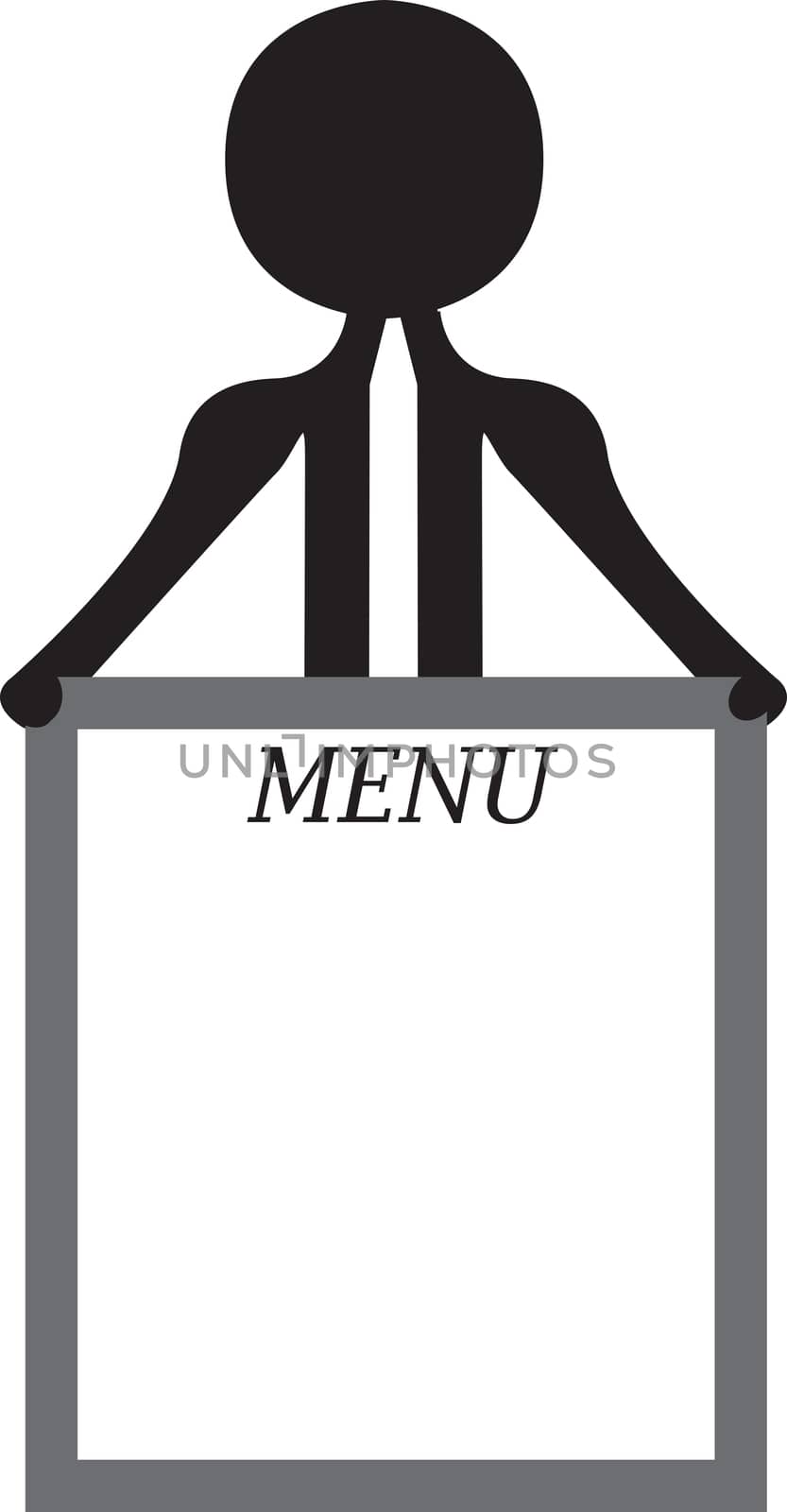 man with the menu card