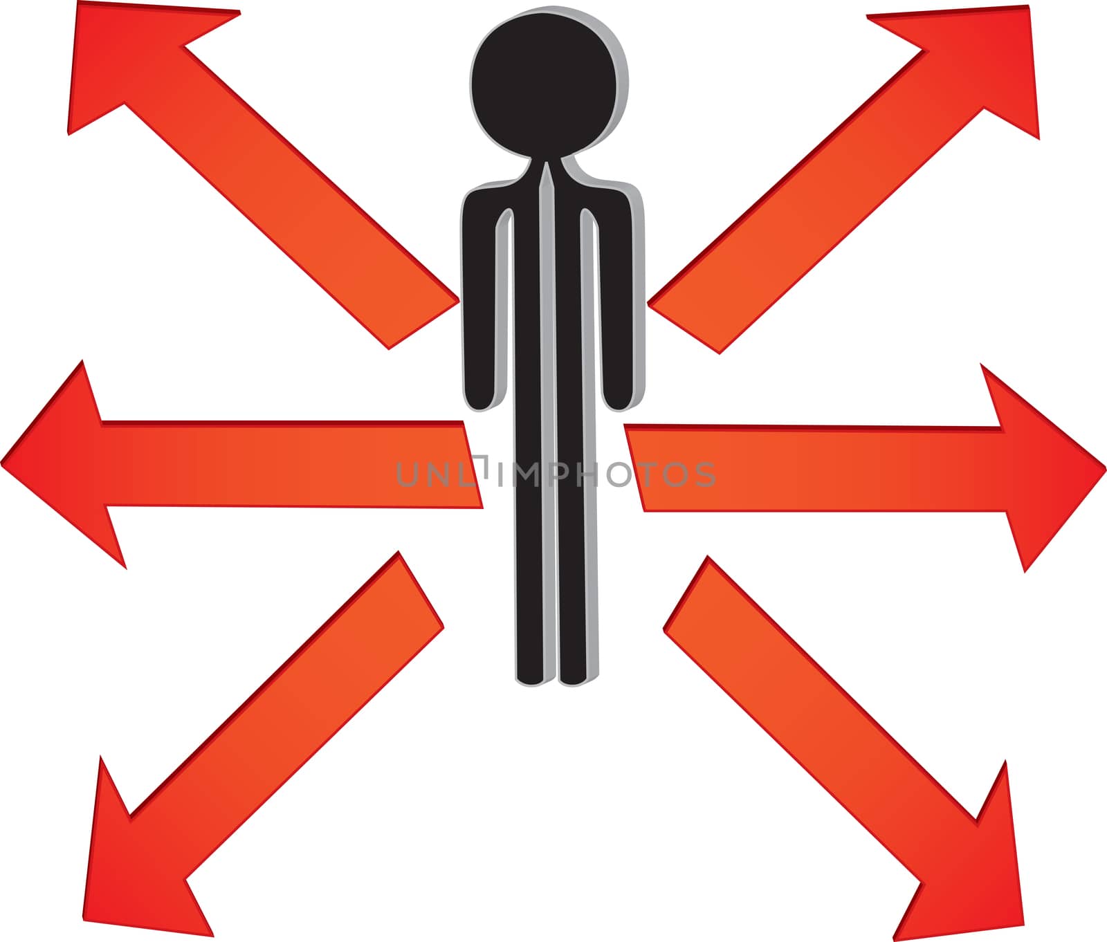 man with the choice in directions