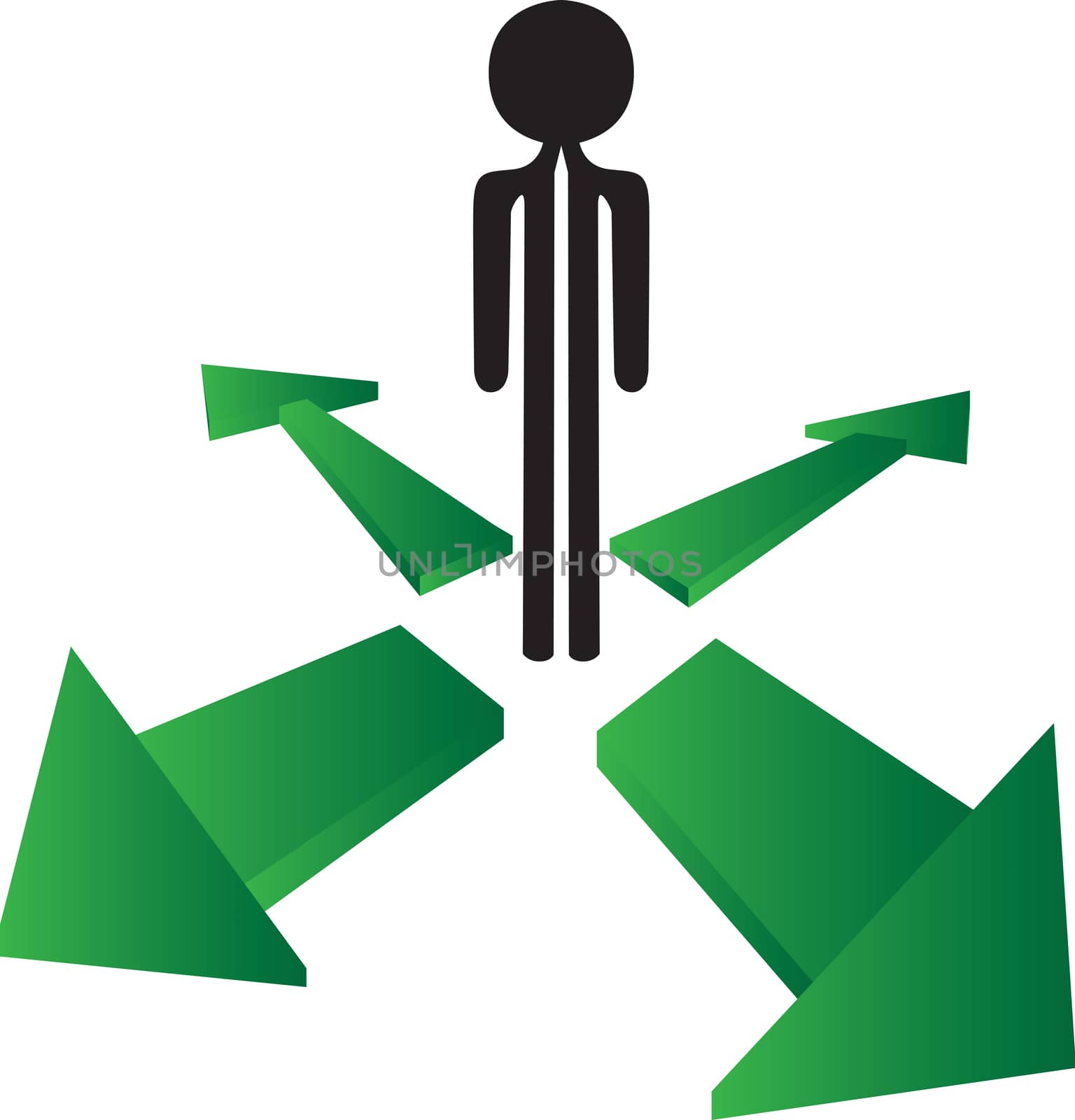 man with the choice in directions