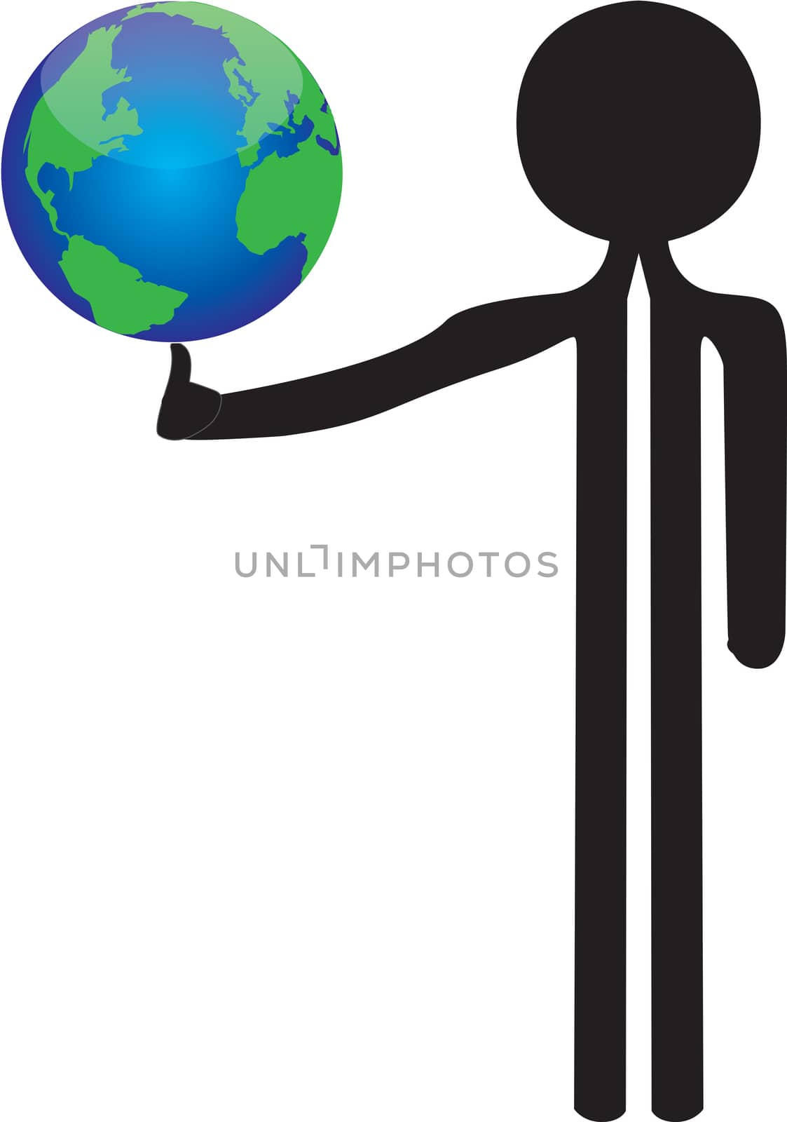 man with the world in his hands