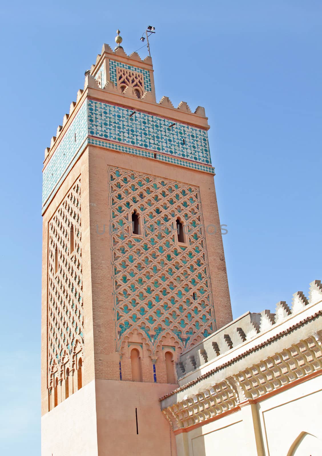 Moulay Al Yazid Mosque and minaret in medina of Marrakesh, Moroc by evp82