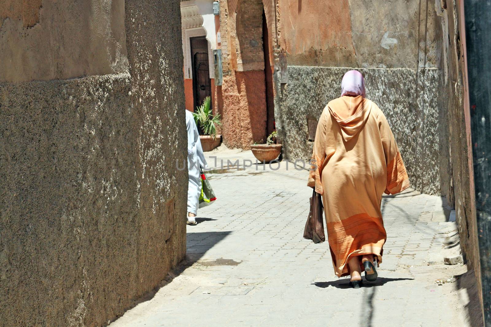 Arabian woman in the street of Marrakesh, Morocco
