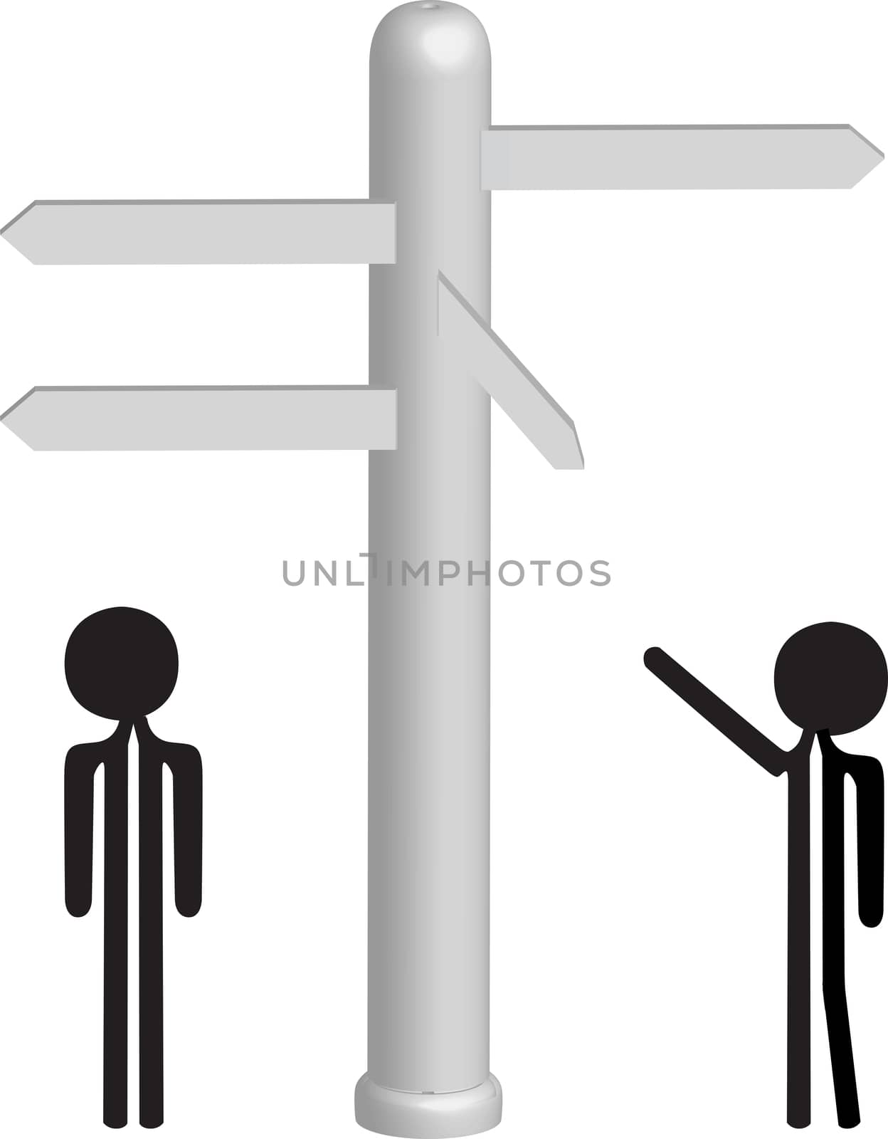 choice between directions by compuinfoto