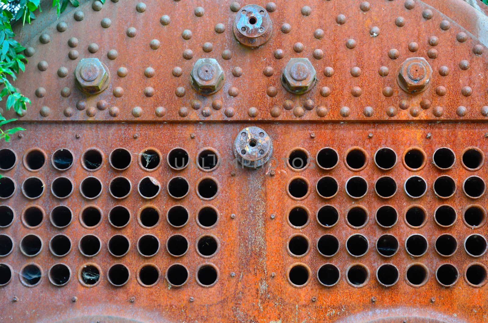 Detail of rusty steam boiler