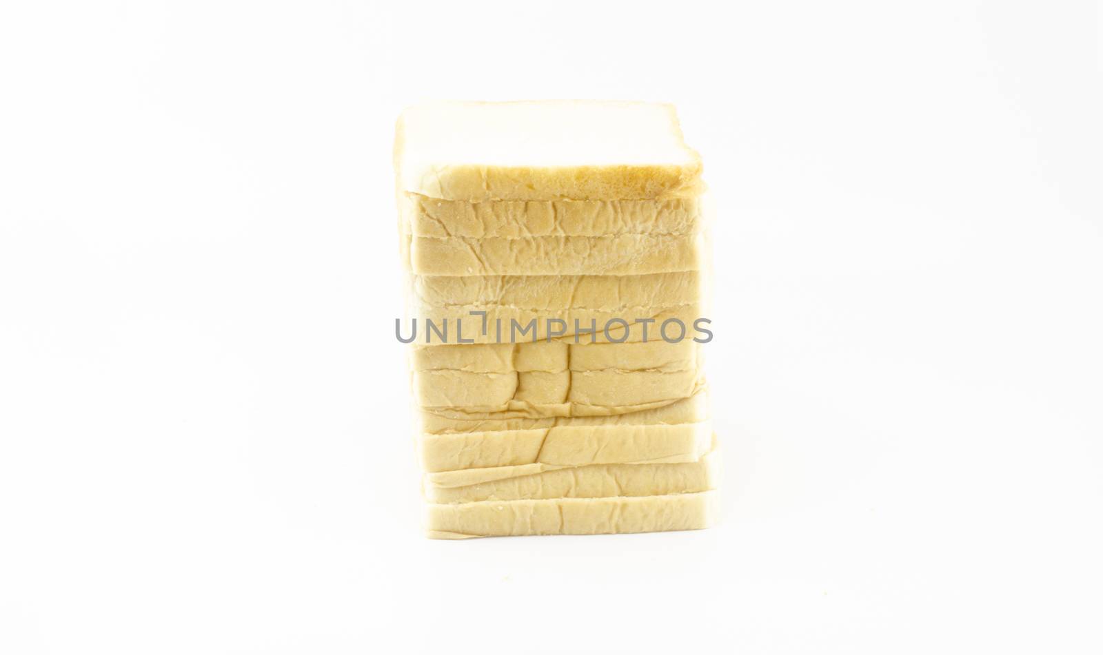 sliced bread isolated on white background