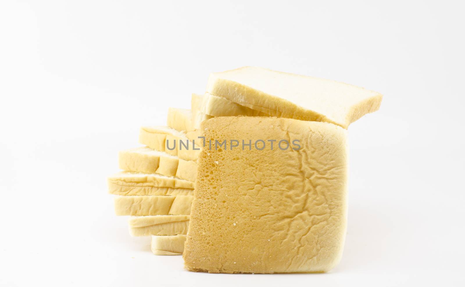 sliced bread isolated on white background