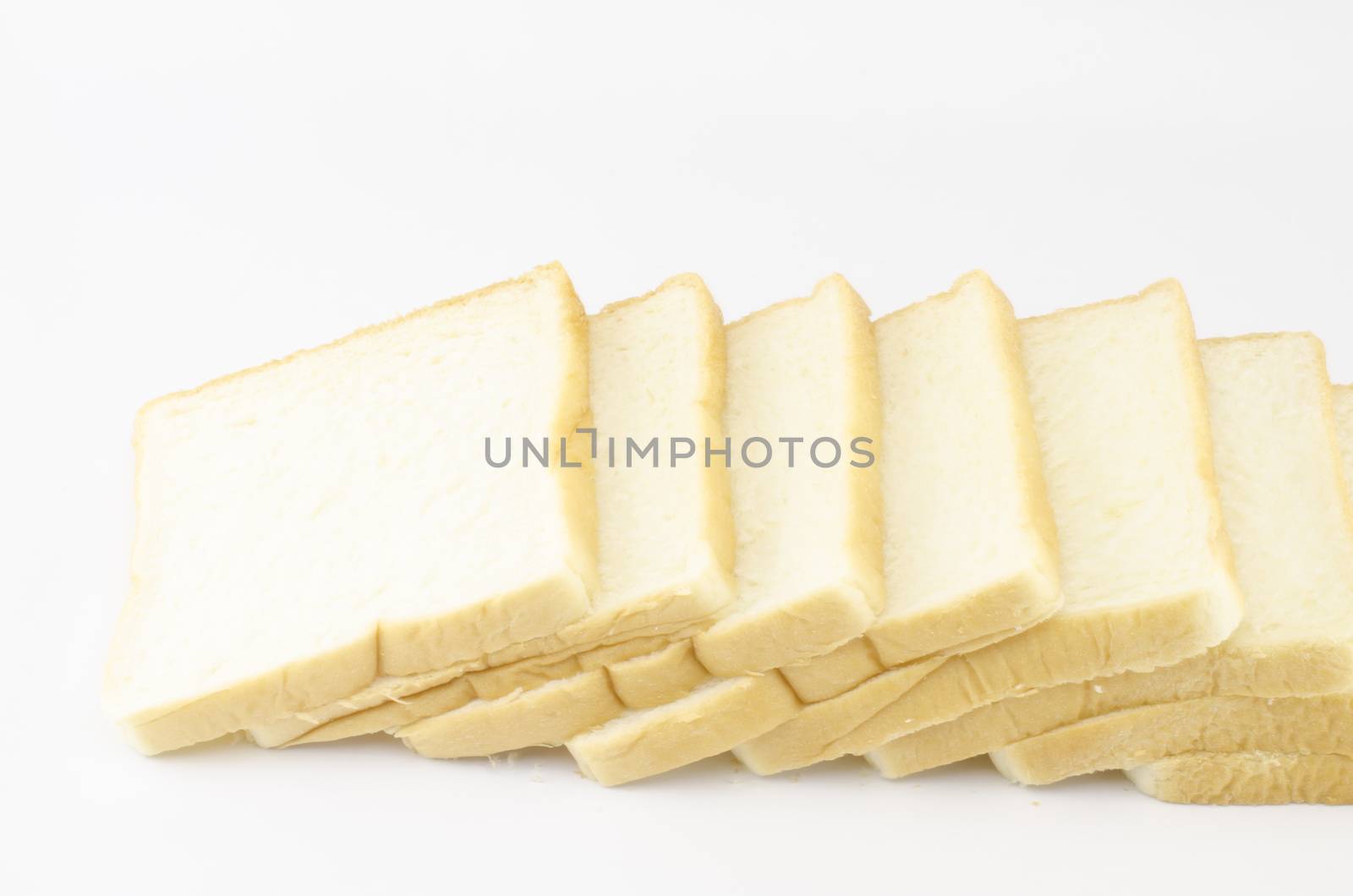 sliced bread isolated on white background