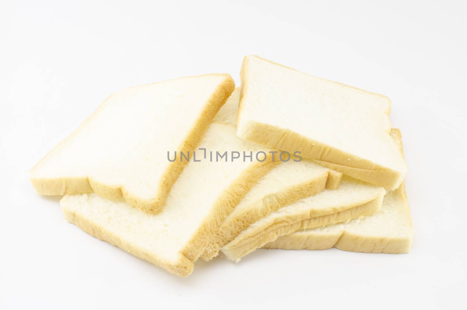 sliced bread isolated on white background