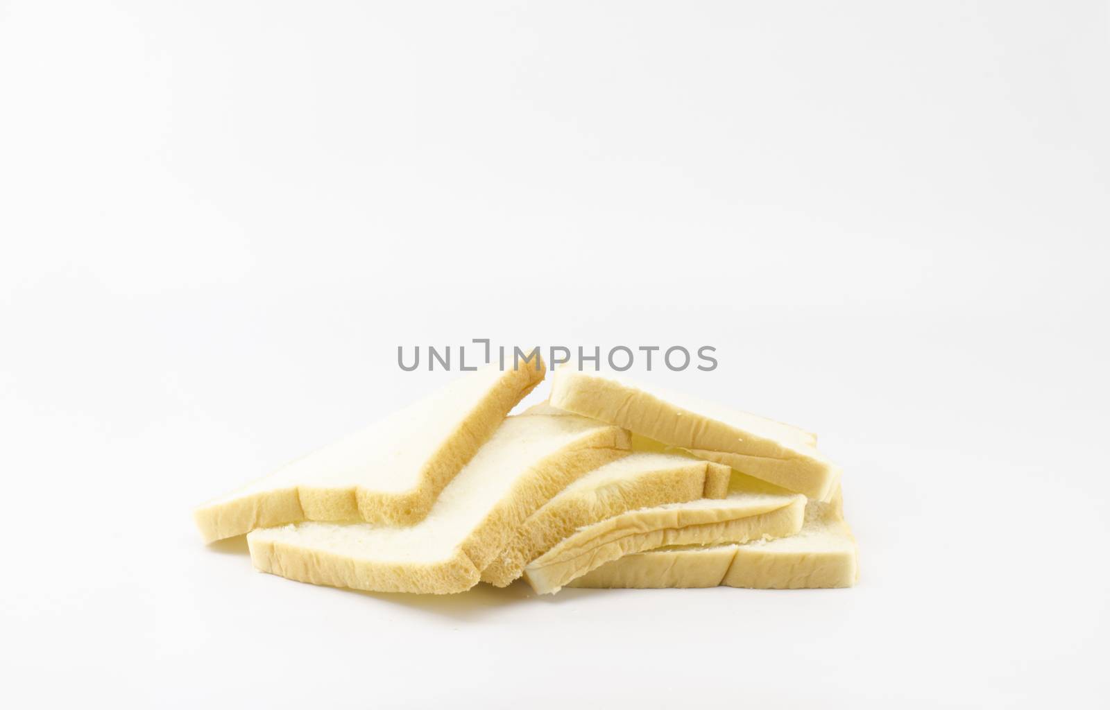 sliced bread isolated on white background