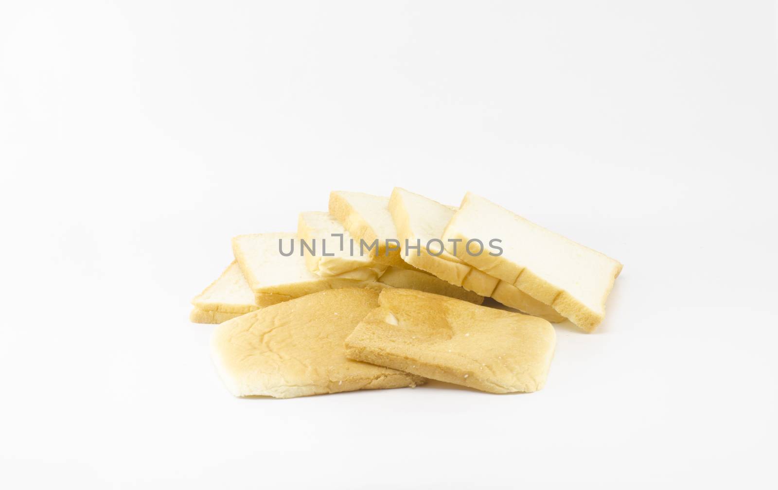 sliced bread isolated on white background