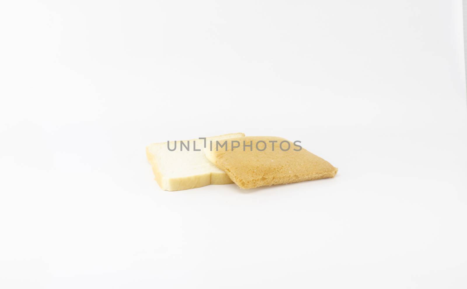 sliced bread isolated on white background