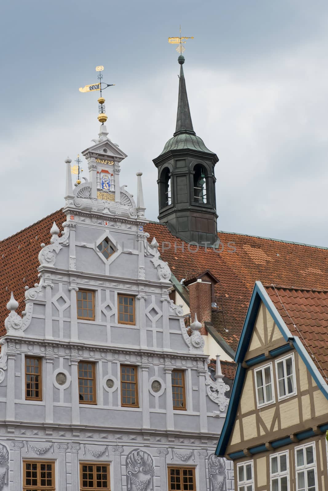 Facade of the town-hall of Celle, in Germany