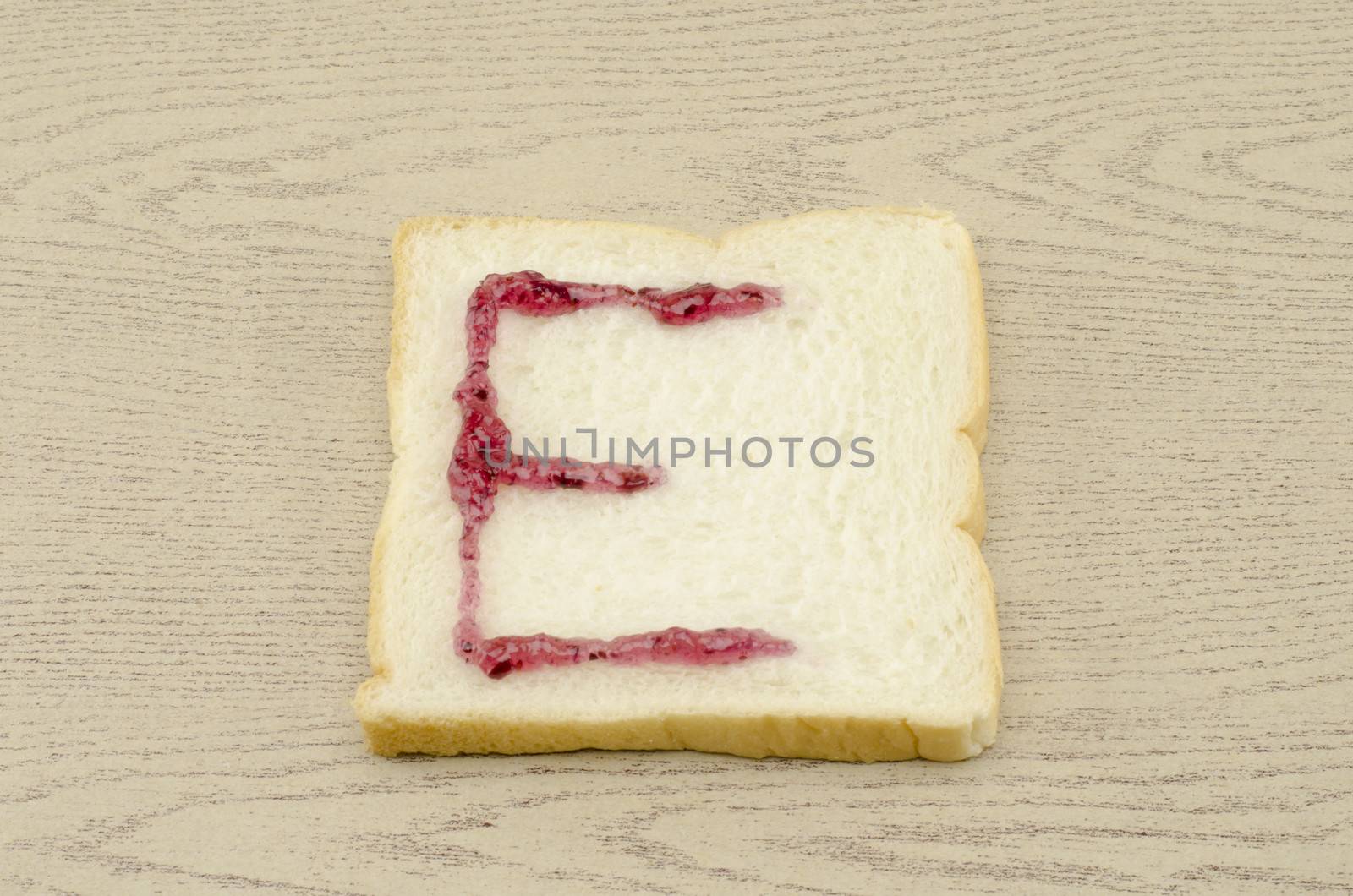 jam alphabet on sliced bread  by ammza12