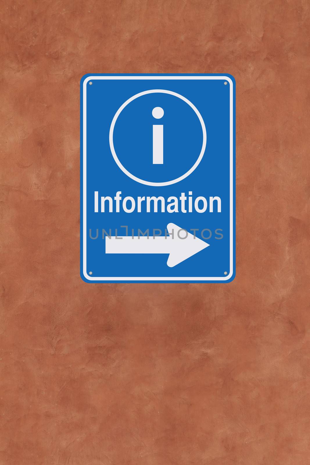 An information sign mounted on a wall