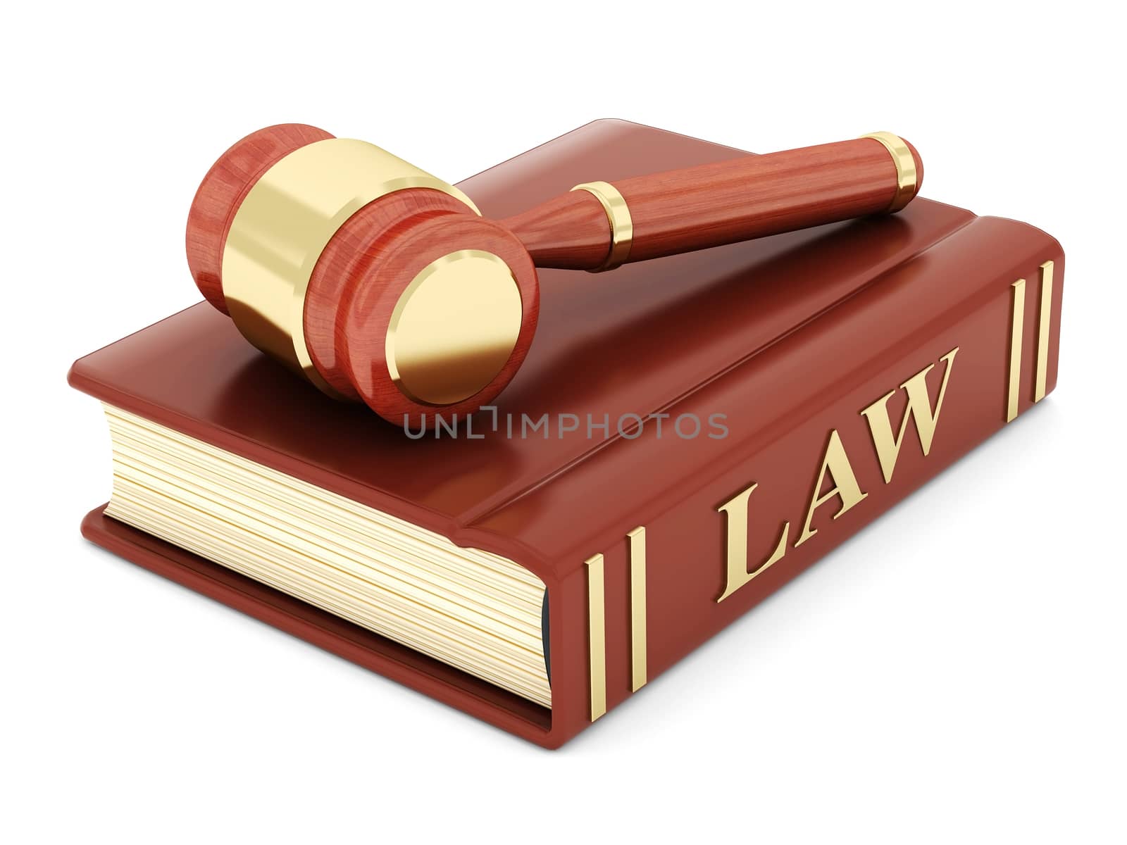 beautiful image of judicial attributes on a white background