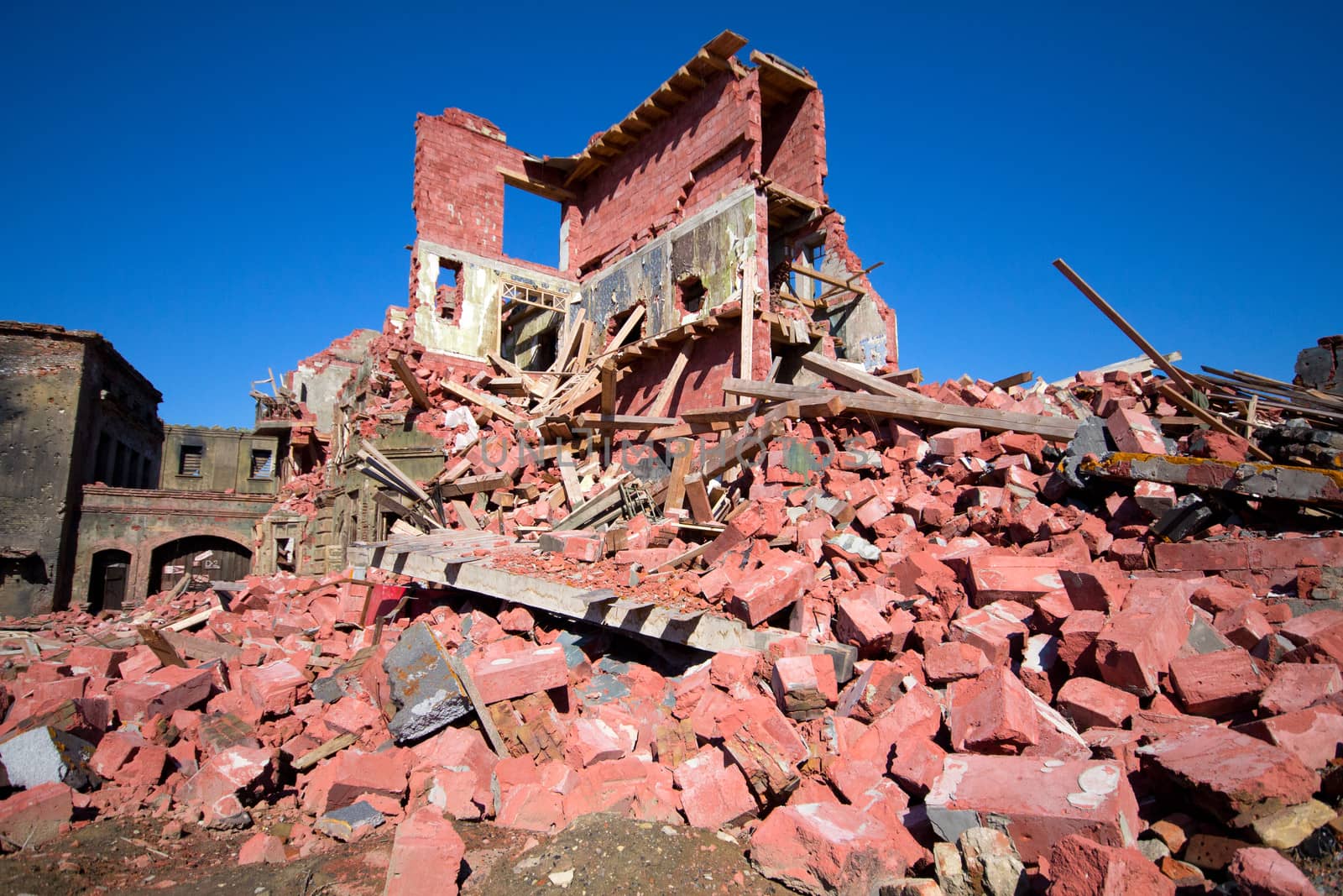 house ruins from an old brick