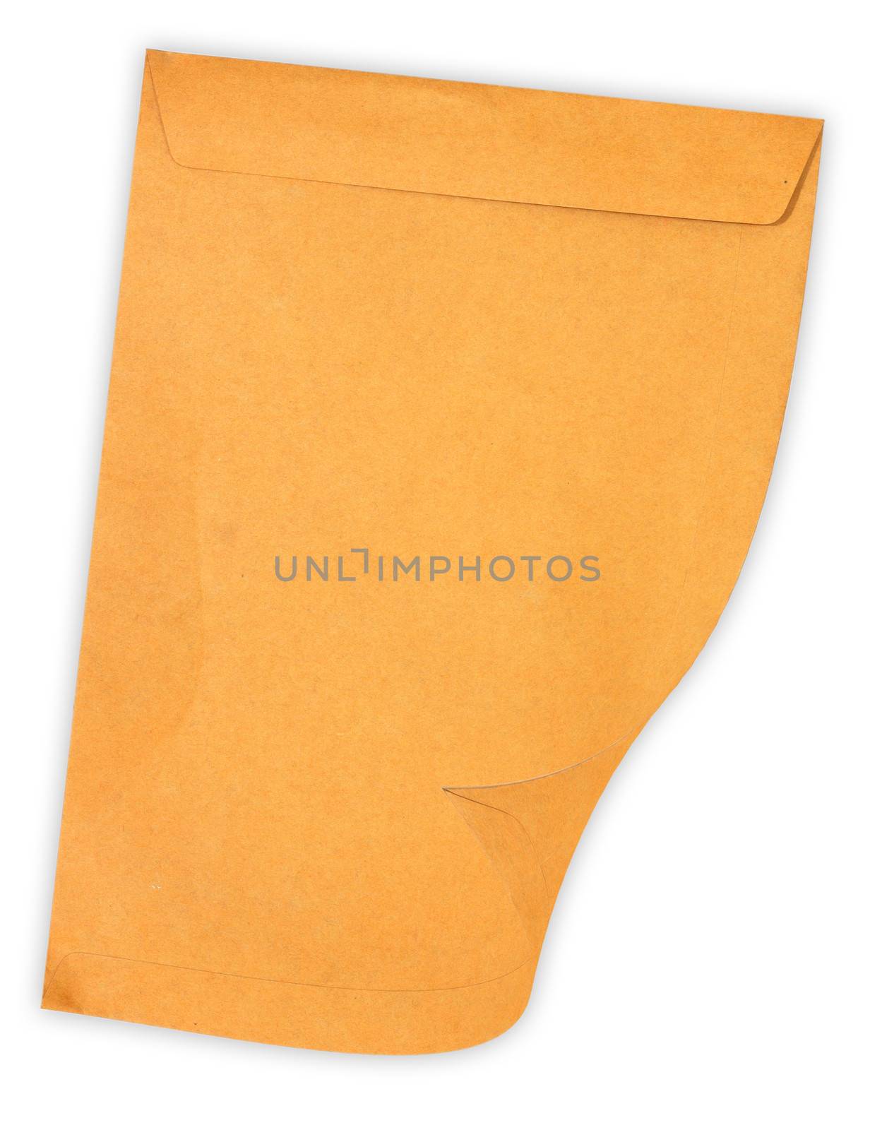 Brown Paper Envelope isolated on white background.