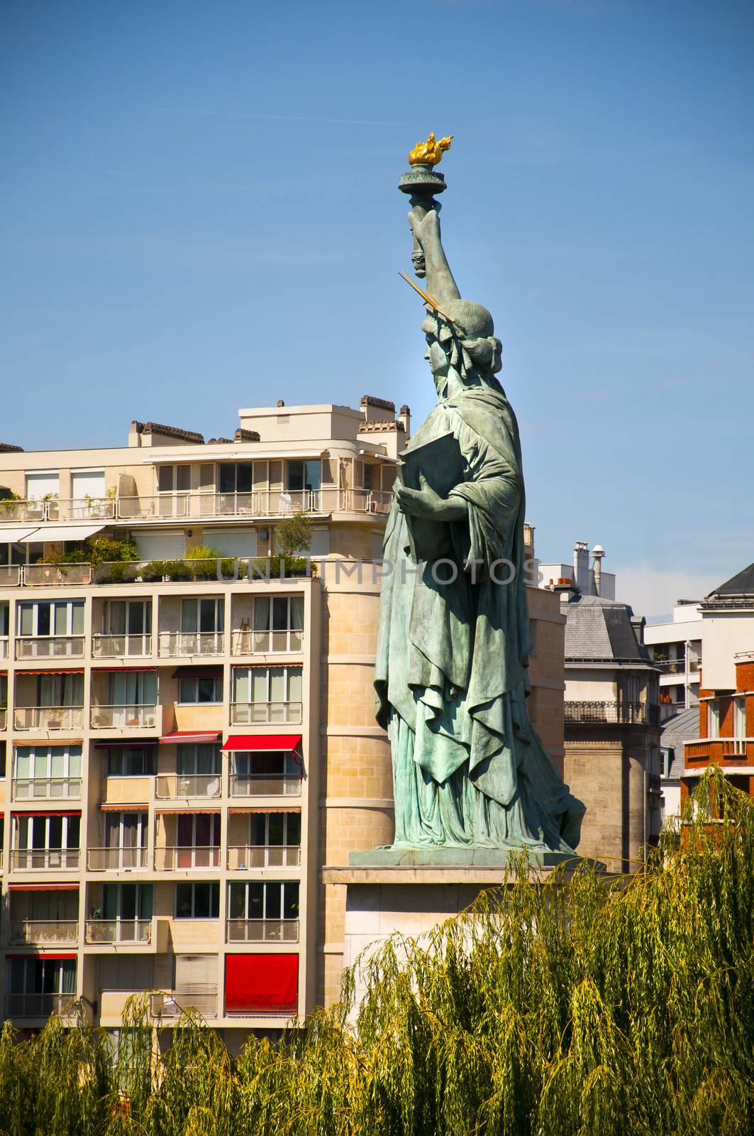 Statue of Liberty in Paris on Allée des Cygnes