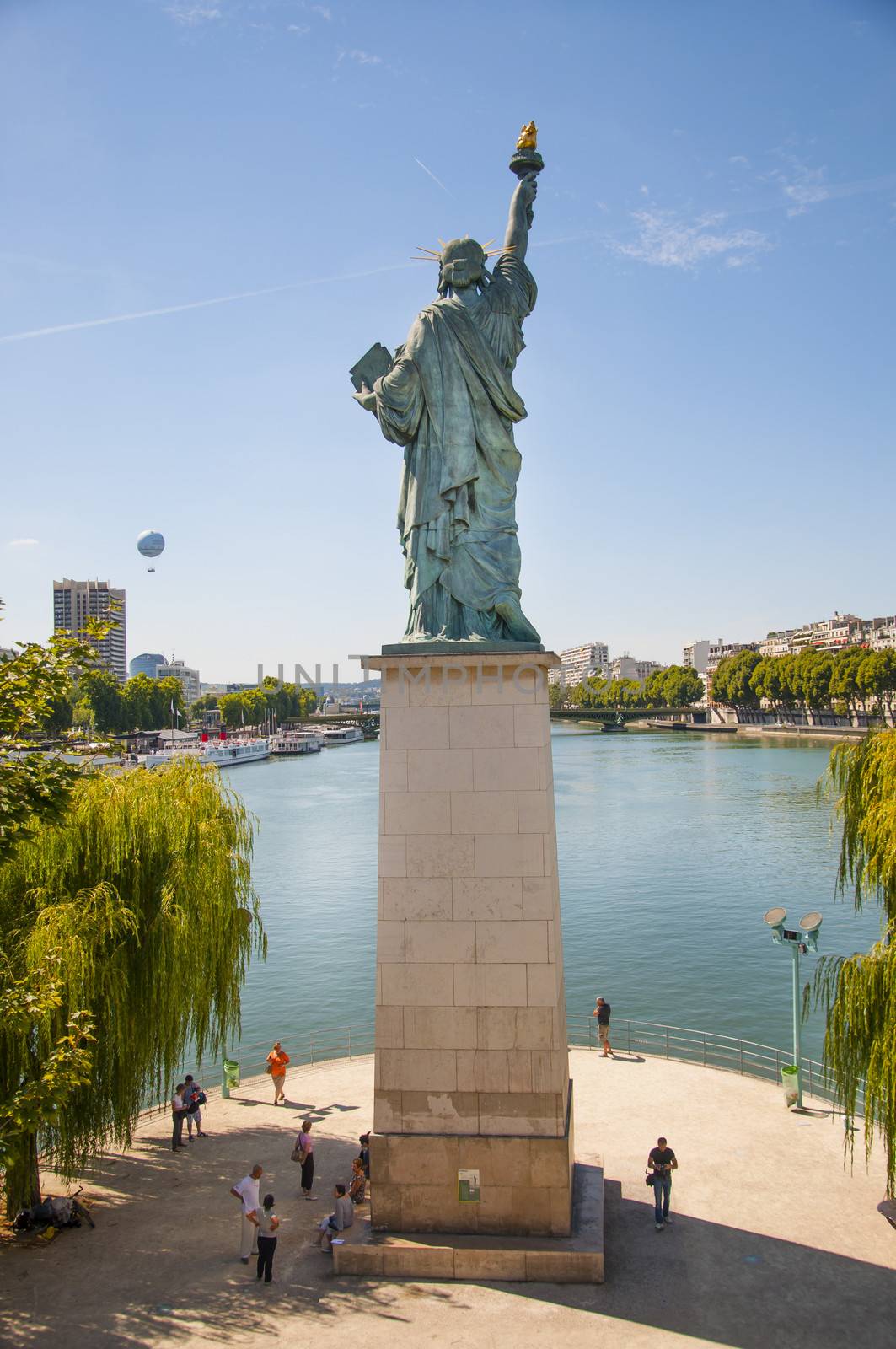 Statue of Liberty in Paris on Allée des Cygnes