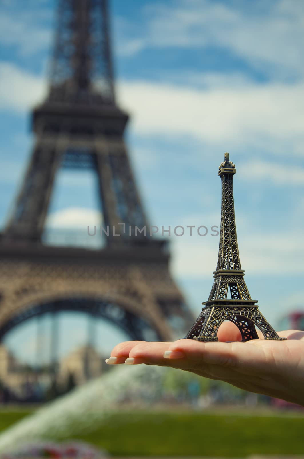 miniature of Eiffel tower in Paris by sognolucido