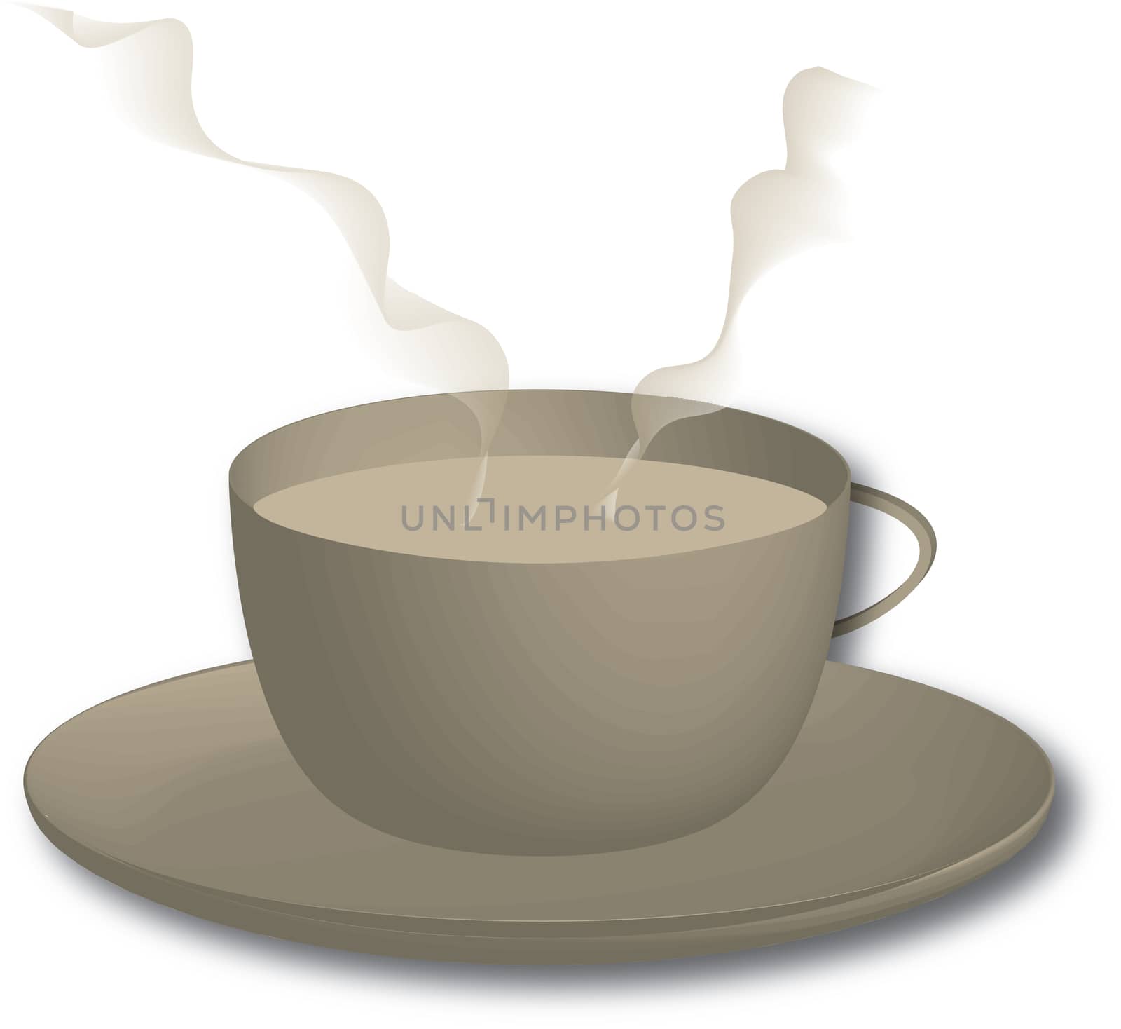 cup of coffe on white background