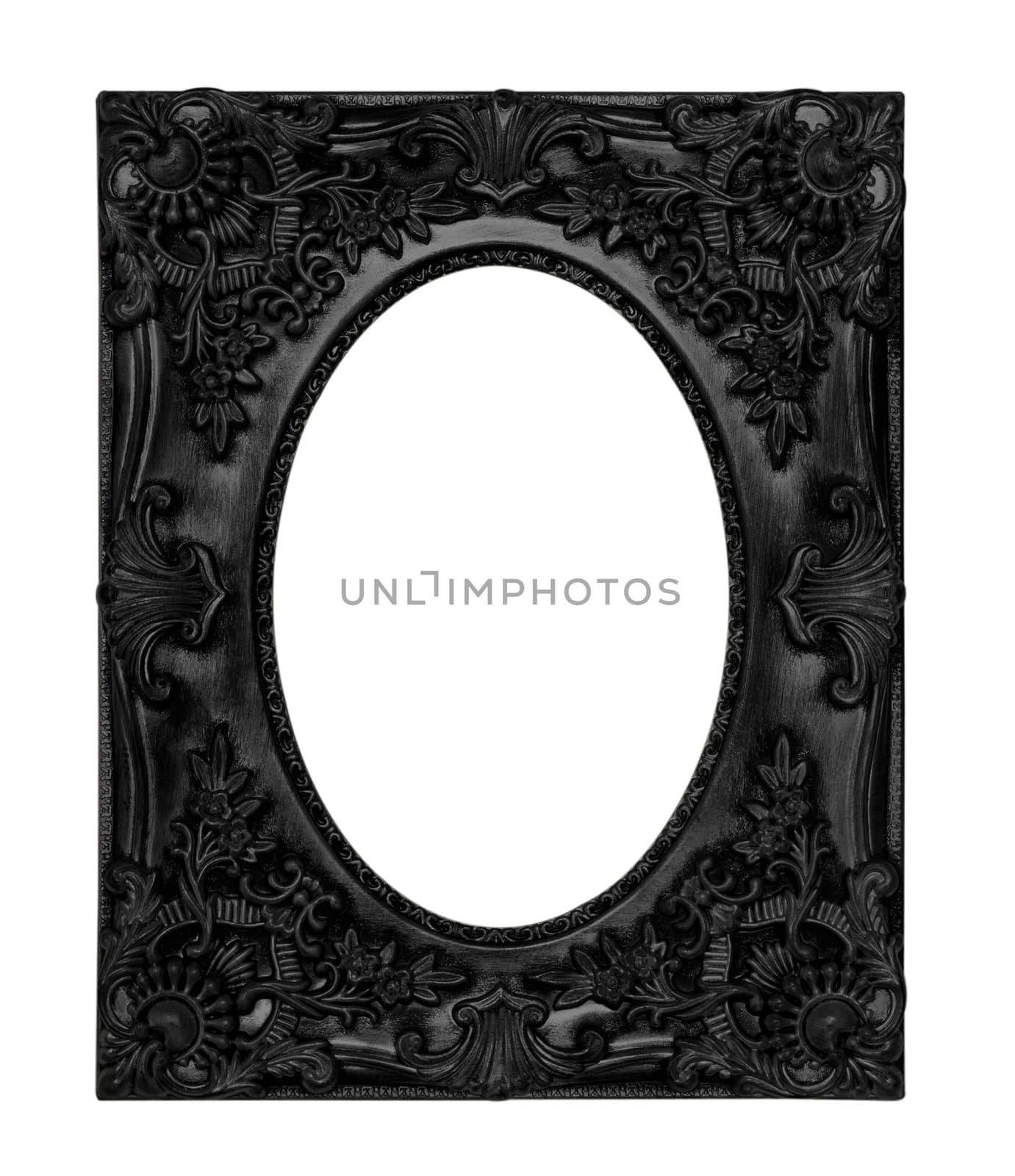 Antique Black  Frame isolated on White Background