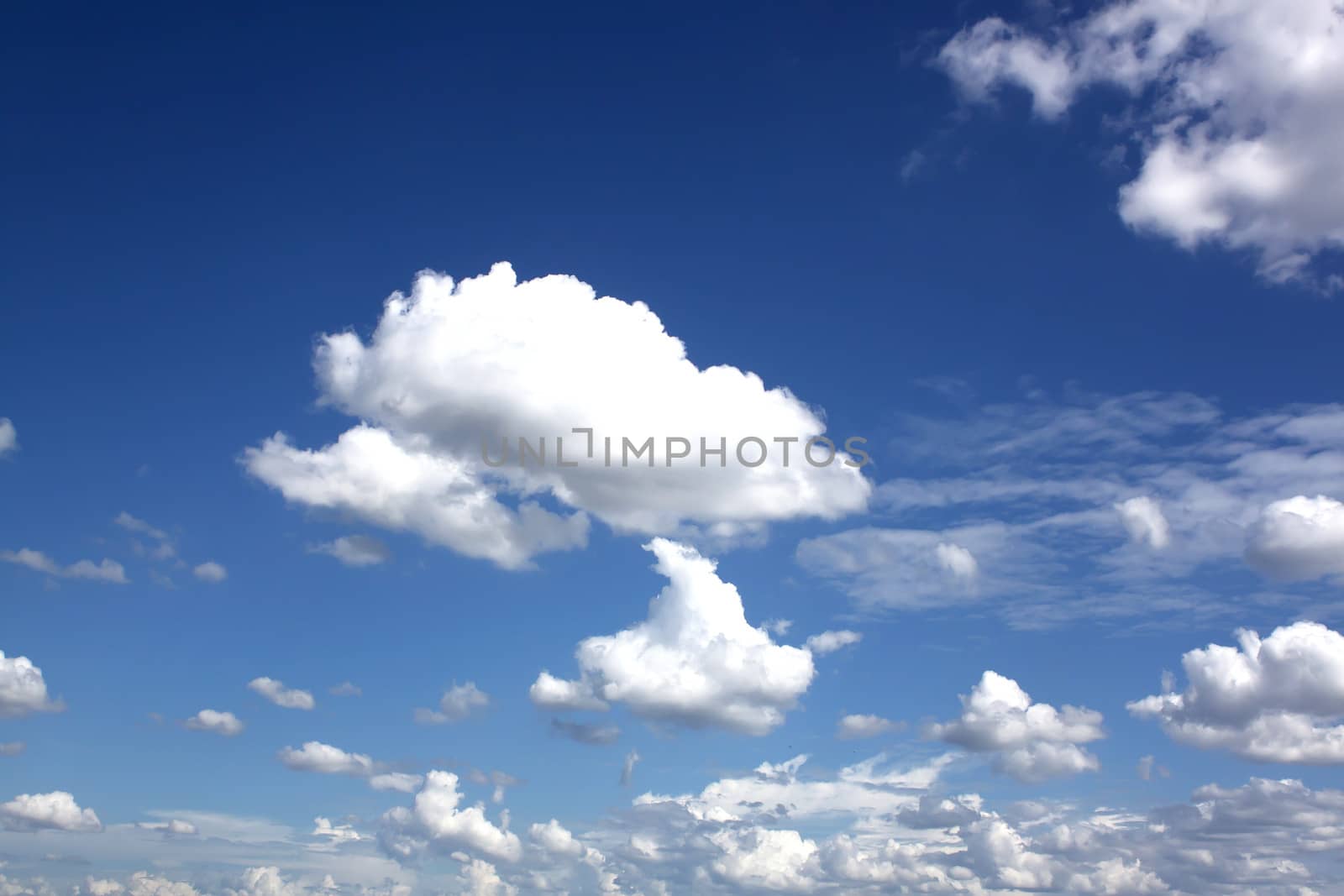 Clouds And Clear Blue Sky Weather Nature.