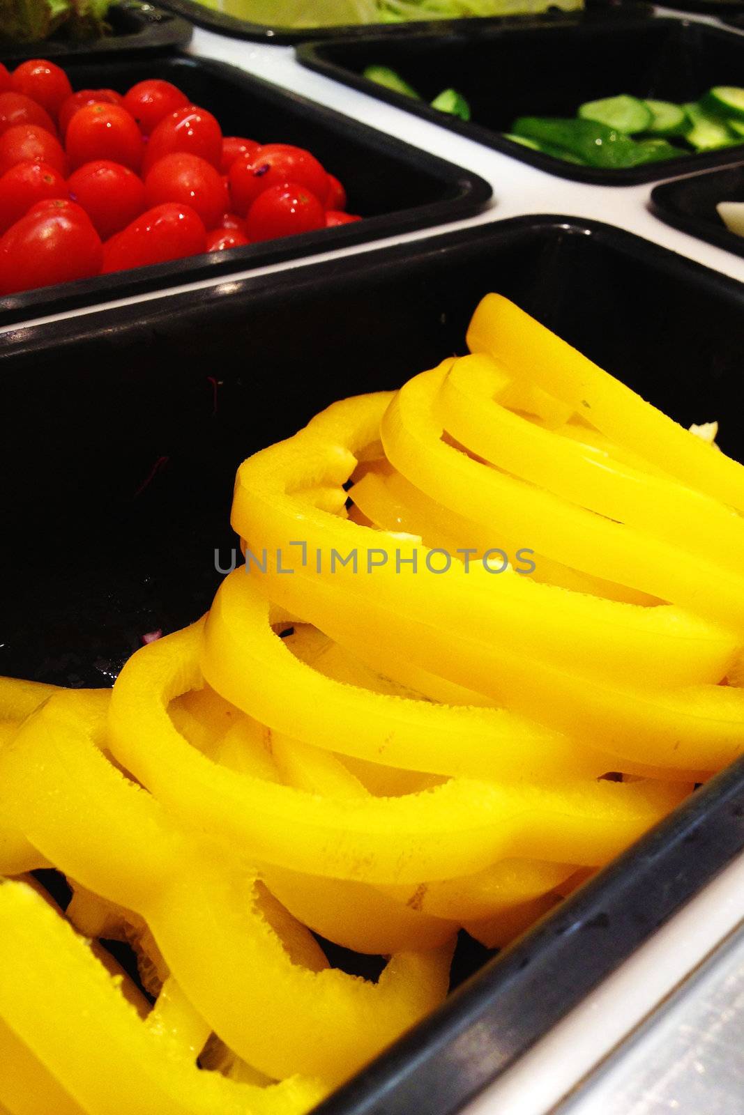 Sliced Yellow Peppers by ponsulak