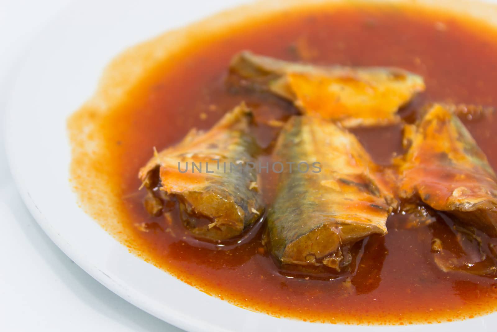 canned mackerel in dish