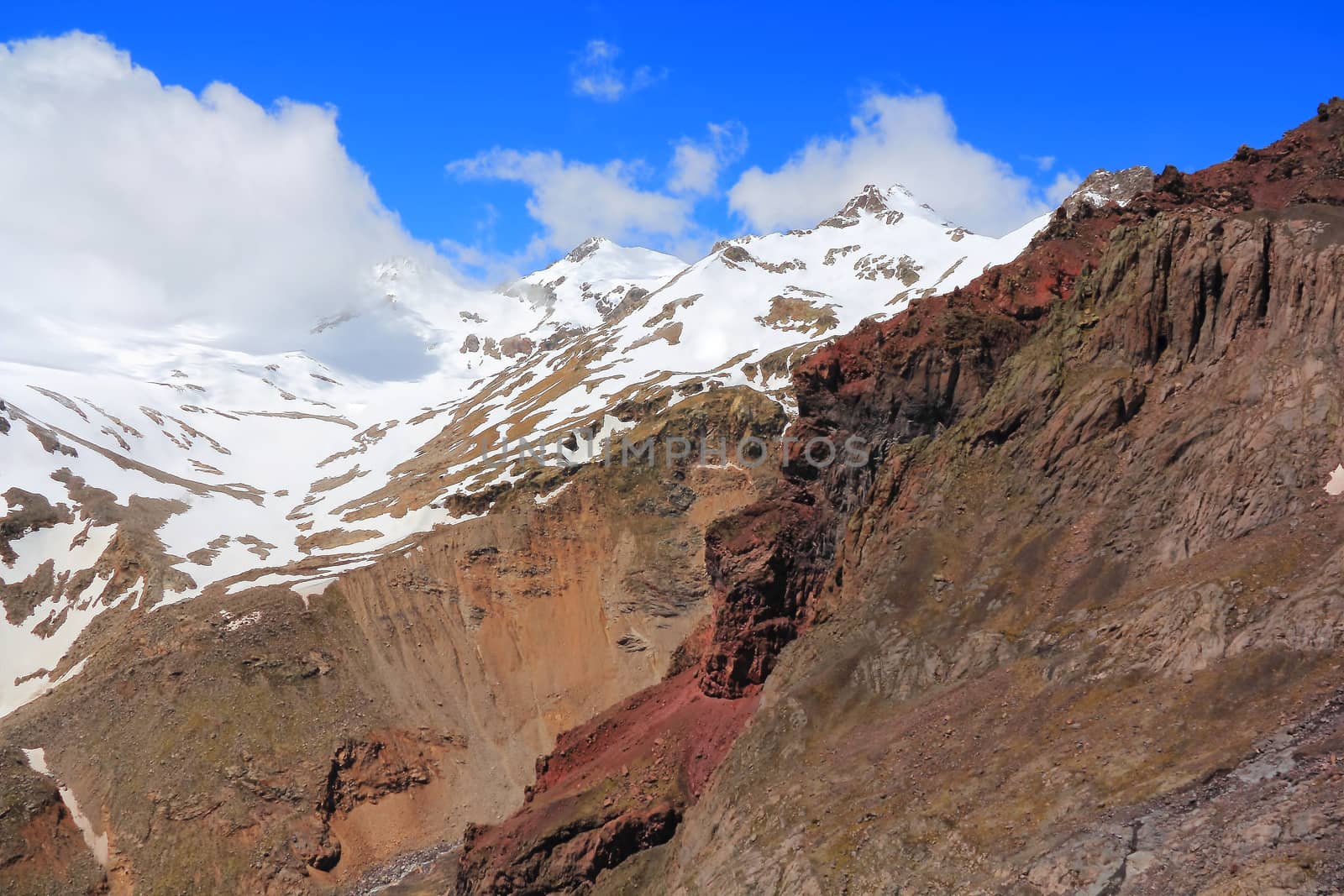 Image of beautiful landscape with Caucasus mountains