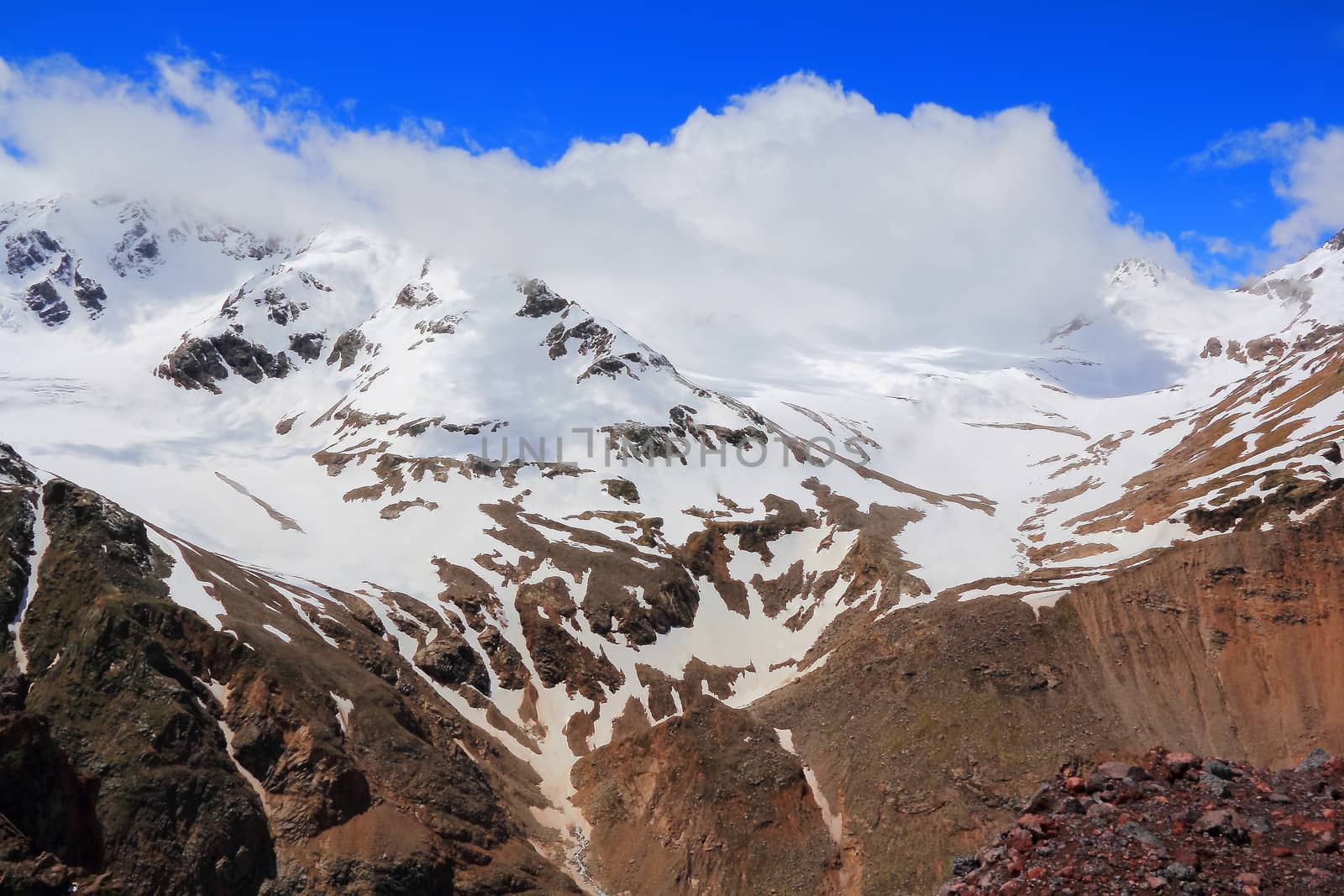 Image of beautiful landscape with Caucasus mountains