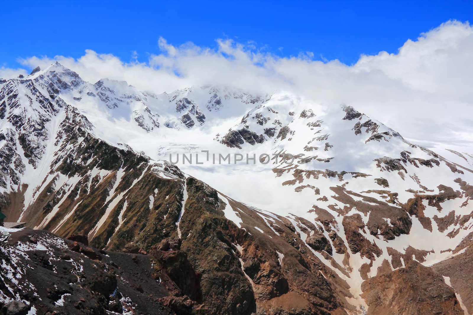 Image of beautiful landscape with Caucasus mountains