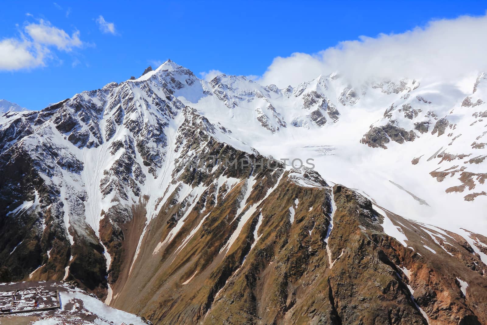 Image of beautiful landscape with Caucasus mountains