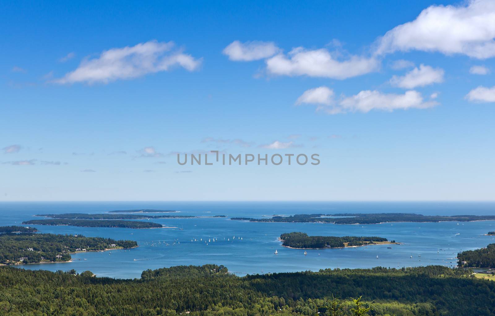 This is looking at Bar Harbor from Beech Mountain in Acadia National Park, Maine