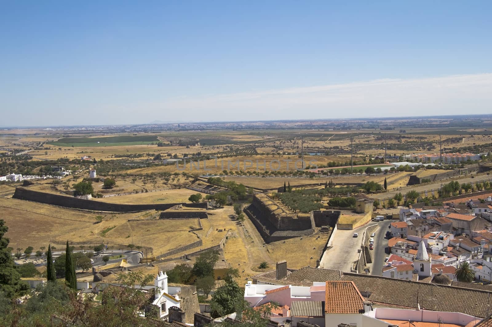 One Old Fortress on a Hill in Summer