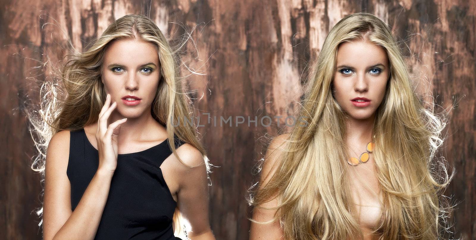 Portrait of beautiful blonde women