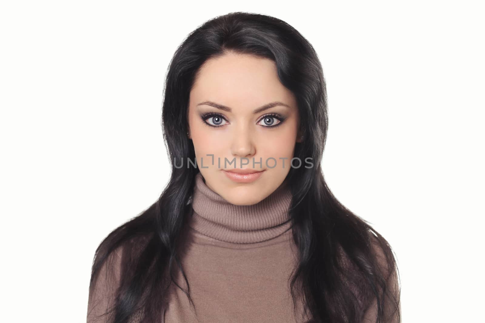 Closeup glamor portrait of a beautiful woman