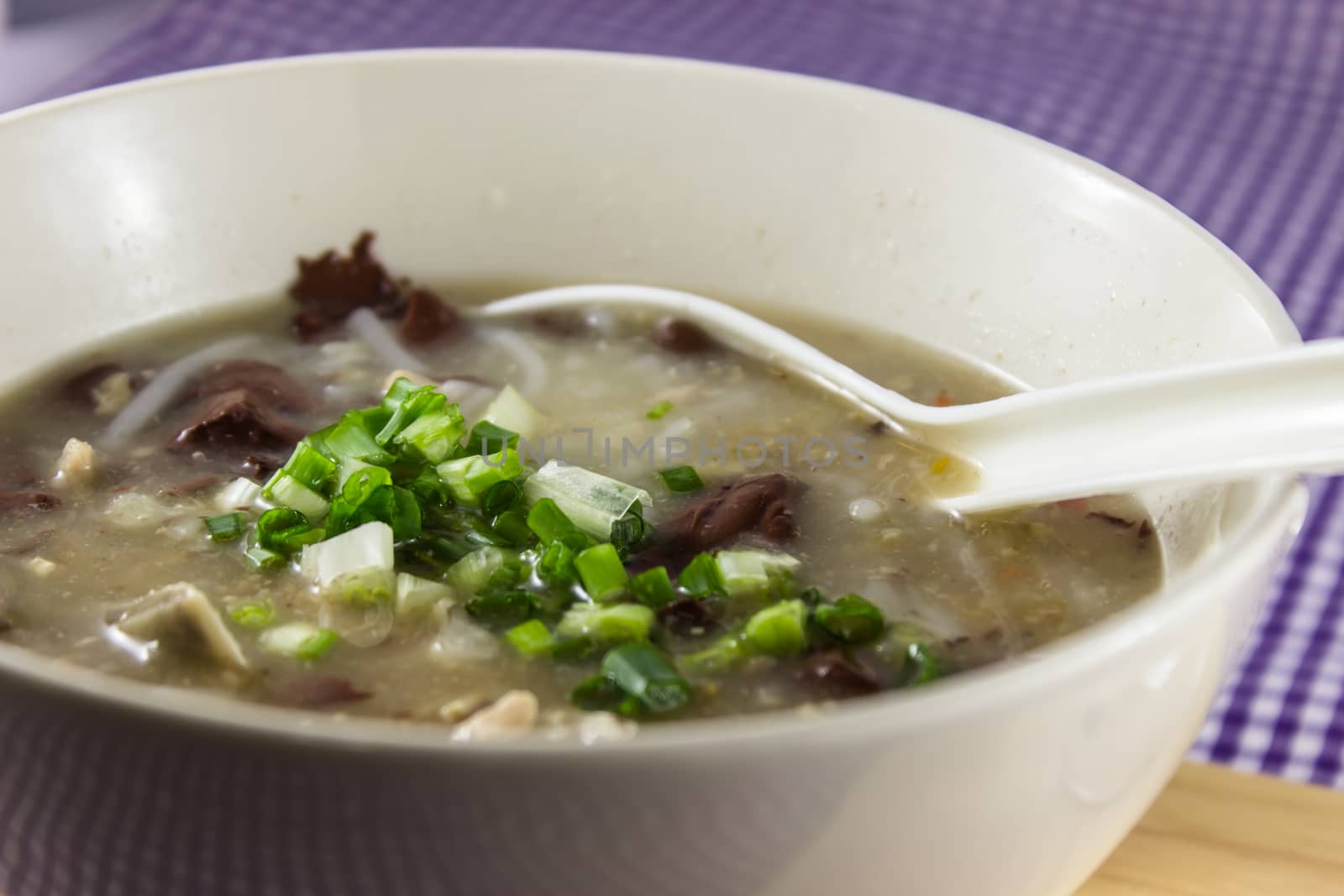 Rice Worm Soup ,  Kao Paick sen Traditional Thai style food by photo2life